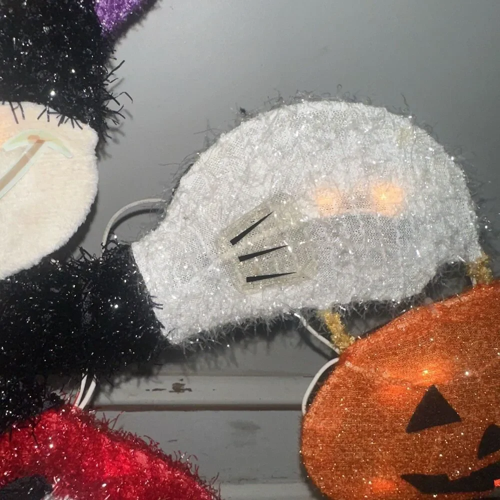 Vintage Disney 2.5ft Halloween Witch Minnie Mouse Lighted Tinsel Yard Sculpture